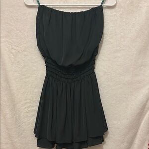 She + Sky Black Strapless Ruched Sundress